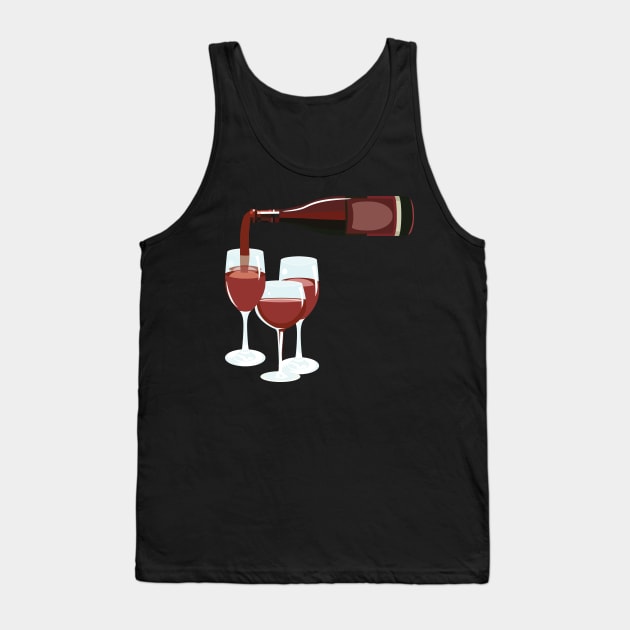 Pouring Wine Tank Top by SWON Design